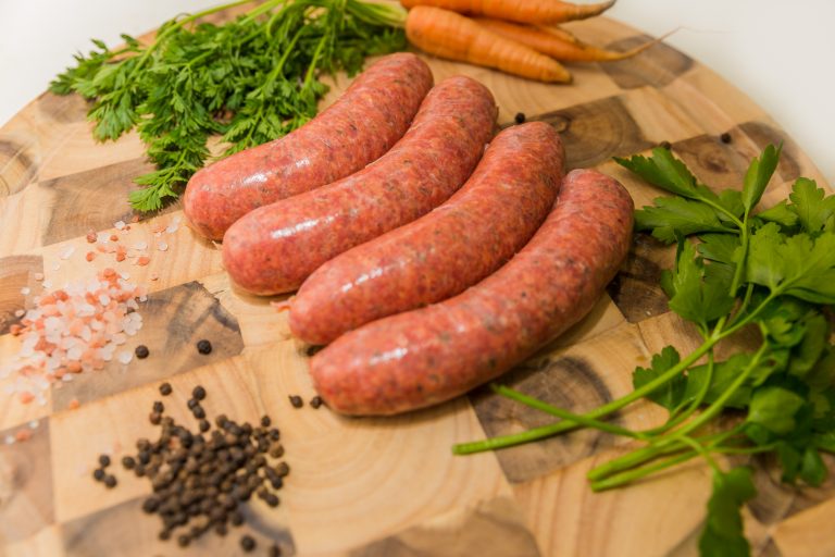 Beef Herb & Garlic Sausages Organic Beef Home Delivered.